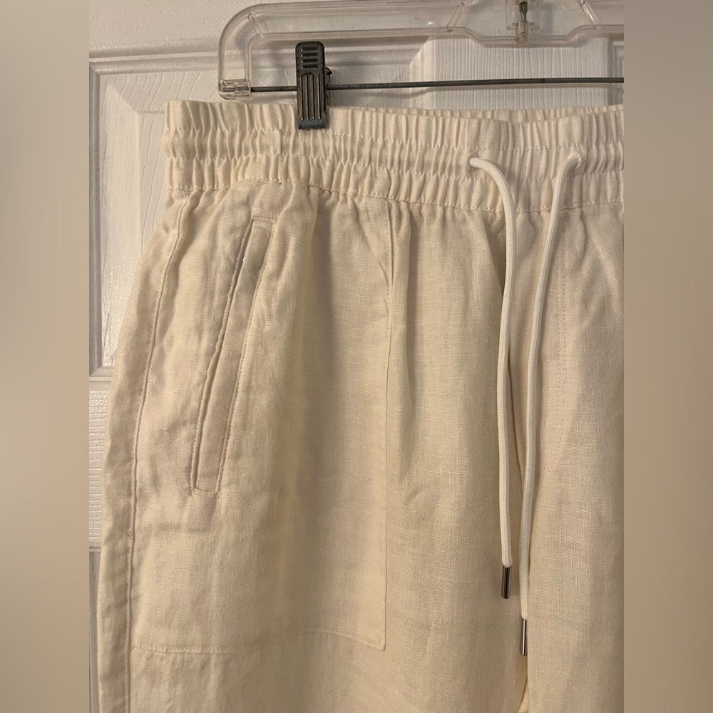 NWOT Athleta Retreat Off White Wide-Leg Linen Pants - Picture 6 of 9